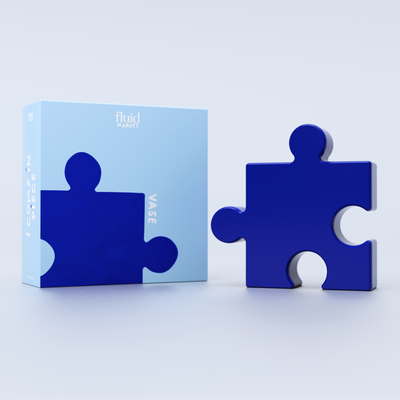 Vase Puzzle Bleu
