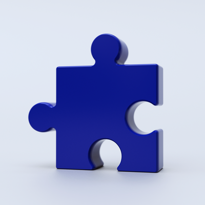 Vase Puzzle Bleu